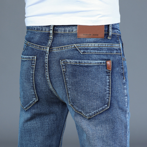 Pantalones vaqueros inteligentes para hombre, pantalón Denim elástico, recto, clásico, de talla grande, 28-40, para primavera y otoño, 2022 ► Foto 1/6