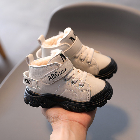 2022 de los niños de invierno botas de los muchachos de las muchachas de botas Martin botas de tobillo Zapatos Niños Zapatos Zapatillas de deporte de moda bebé botas de nieve niño pequeño ► Foto 1/6