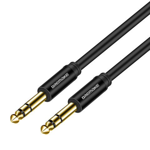 De 6,35mm a 6,35mm instrumento guitarra Cable chapado en oro 6,35mm 1/4 