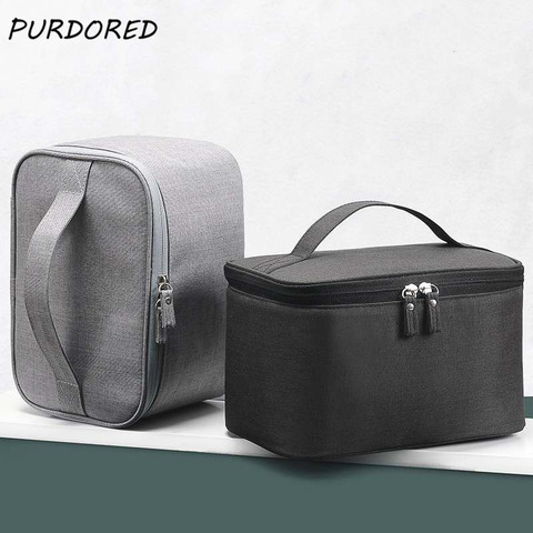 PURDORED-Neceser grande Oxford de viaje para hombre, bolsa organizadora de maquillaje, resistente al agua, para lavar, bolsa Neceser, 1 ud. ► Foto 1/6