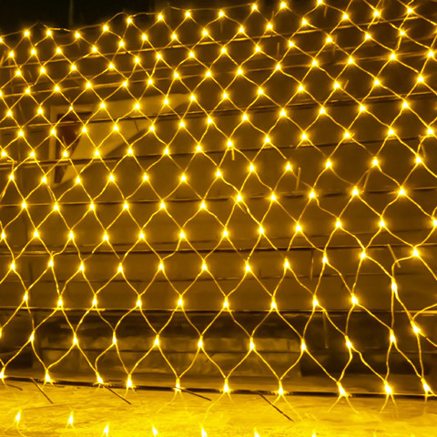 Thrisdar-cortina de red LED de 3x2m, 4,5x1,5 m, 6x4M, guirnalda de luces, Navidad, boda, vacaciones, fondo ► Foto 1/6