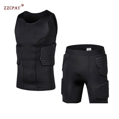 Chaleco Ajustado para hombre, equipo Protector de panal, pantalones cortos de entrenamiento, adecuado para fútbol, baloncesto, Paintball, Protector de costilla ► Foto 1/6