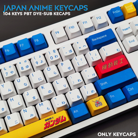 Keycap PBT de 117 teclas, OEM, perfil DYE-SUB, Japón, personalizado, Anime, para Cherry MX Switch, Teclado mecánico ► Foto 1/6