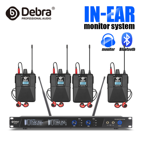 Debra ER-202-Monitor de oído profesional UHF, sistema inalámbrico con transmisor múltiple para conciertos pequeños y cine en casa, nuevo ► Foto 1/1