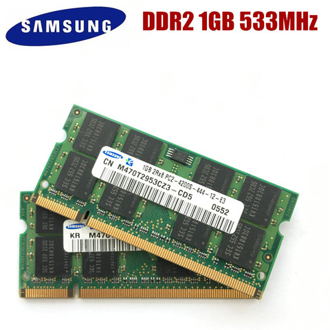 SAMSUNG 1G DDR2 533MHz PC2 4200 Laptoop RAM 1GB 2RX8 PC2-4200S portátil de memoria ► Foto 1/1