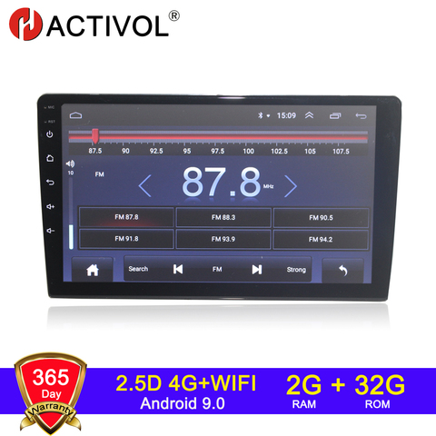 HACTIVOL-Radio con gps para coche, Radio con reproductor dvd, 2 GB + 32 GB, Android 9,1, 4 GB, navegador navi, 2 din, universal, intercambiable, 2 pulgadas, 10,1 pulgadas ► Foto 1/6