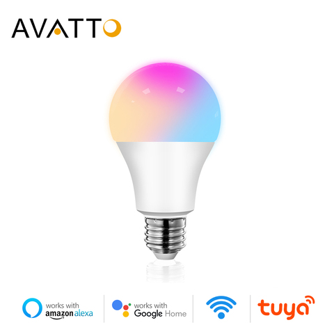 AVATTO-Bombilla inteligente con wifi, lámpara LED E27 regulable, RGB, con app Smart Life y Tuya, control de voz por Google Home y Alexa, 12W y 15W ► Foto 1/6