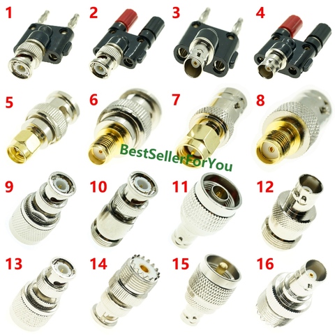 BNC macho hembra a SMA UHF N PL259 SO-239 2x BANANA macho hembra adaptador conector de RF kit de prueba ► Foto 1/1