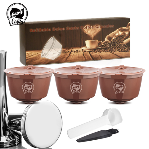 Cápsula de café reutilizable para Nescafé Dolce Gusto, filtros con malla de acero inoxidable, Dolci Gusto Pod Cup para máquina de café, herramienta de manipulación ► Foto 1/6