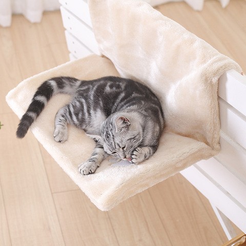 Hamaca colgante suave para cama de gato, asiento de ventana extraíble, radiador para cama colgante para gato, portador acogedor para cama de Mascota ► Foto 1/6