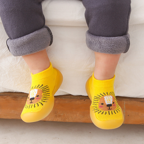 Zapatos de goma con suela blanda para bebé, botines antideslizantes con diseño de Animal, para primeros pasos, Unisex ► Foto 1/6