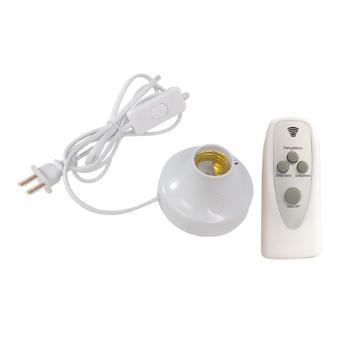 Inalámbrico lámpara de Control remoto titular E26 E27 hembra 110V 220V bombilla LED de luz de la noche con el temporizador de control remoto para uv led esterilizar ► Foto 1/5