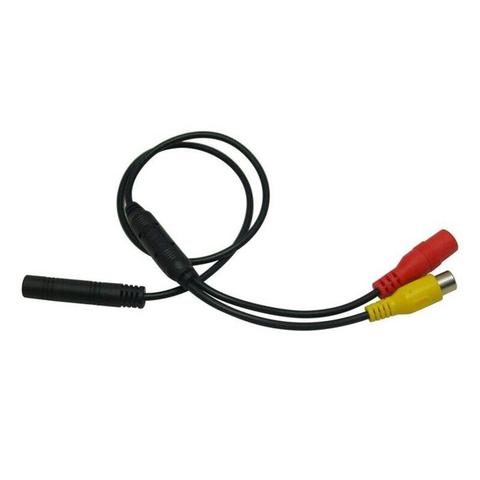 1 Uds. Cámara de marcha atrás de respaldo de coche 4-Pin conector macho a hembra RCA CVBS cable señal adaptador de corriente arnés ► Foto 1/6