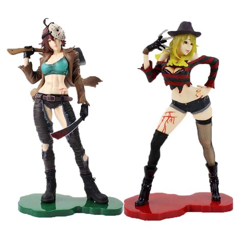 Figuras de acción de Freddy Vs Jason, 21-25cm, Bishoujo, Freddy Krueger, Jason Voorhees, juguete de modelos coleccionables, regalo para niños ► Foto 1/6