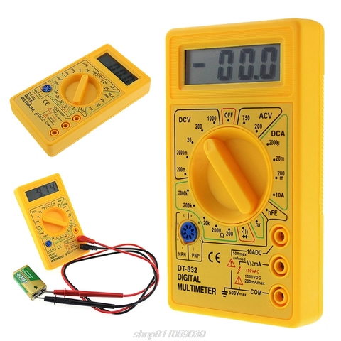 Multímetro Digital profesional DT832, LCD, CC, CA, voltímetro, amperímetro, Ohm, Tester N11 20, envío directo ► Foto 1/6