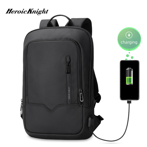 Heroic Knight-mochila multifuncional impermeable para hombre, bolso para ordenador portátil de 14 pulgadas, de alta capacidad, para escuela, negocios, viaje ► Foto 1/6