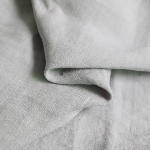 100% de lino puro lavable con arena, 100cm x 140cm, elegante, blanco puro, gris claro ► Foto 1/1