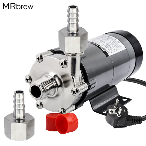 Bomba de accionamiento magnético de cabeza inoxidable de alta temperatura, grado alimenticio, 15RM, con rosca NPT de 1/2 pulgadas, para elaboración casera ► Foto 1/6