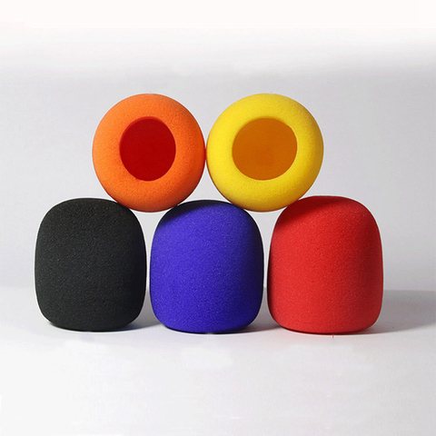 Esponja de filtro Pop para micrófono, espuma de repuesto multicolor, condensador inalámbrico, parabrisas, cubierta de espuma en forma de bola ► Foto 1/6