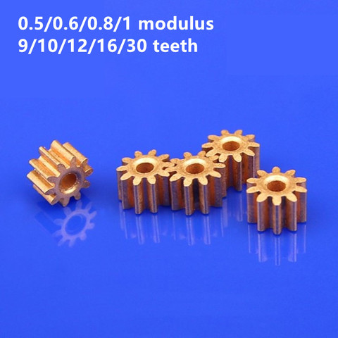 10pcs/lot Powder Metallurgy Copper Base Gear 0.5/0.6/0.8/1 Modulus 9/10/12/16/30 Teeth for Motor Model Small Parts ► Foto 1/6