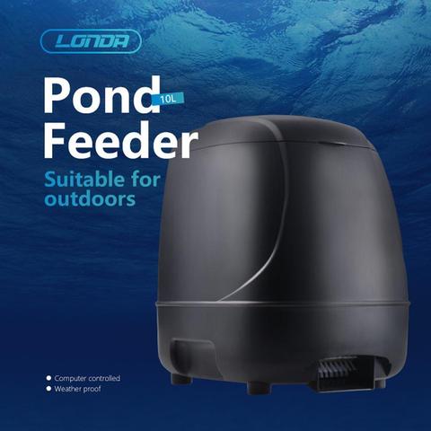 AC/DC 10L Alimentador automático de Peces Al Aire Libre Inteligentemente Capacidad Grande Dispensador de Peces Temporizador para Acuario de Estanque ► Foto 1/6