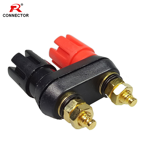 8 Uds Dual Lotus 4MM Banana Plug Jack vinculante Post Couplers HIFI terminales de Cable para amplificador de altavoz, chapado en oro ► Foto 1/6