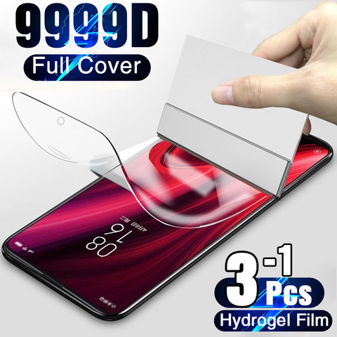 Película de hidrogel para Xiaomi Redmi Note 9S 9 Pro Max 7 8 K30 K20 8T poco X3 Protector de pantalla nfc Redmi 8 9 9A 7A ► Foto 1/6