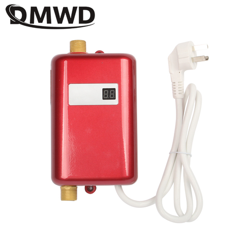 DMWD 3800W calentador de agua eléctrico instantáneo calentador de agua sin tanque 110V/220V 3.8KW Pantalla de temperatura de calefacción ducha Universal ► Foto 1/4