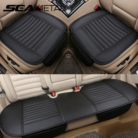 Funda de asiento de cuero PU para las cuatro estaciones, almohadilla protectora Universal para silla de coche, accesorios para automóviles ► Foto 1/6