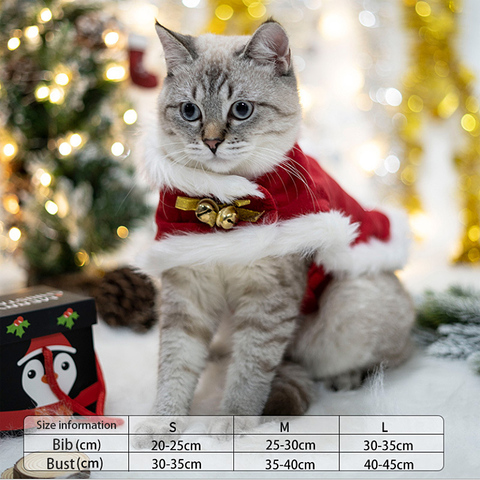 Disfraces de Navidad para gatos, ropa divertida de Papá Noel para gatos pequeños, perros, ropa para gato mascota, trajes de invierno para Año Nuevo ► Foto 1/6