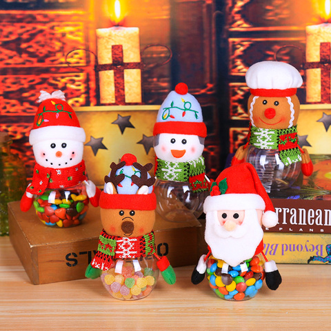 Regalo de Navidad bolsas de tarro de caramelo de botella de almacenamiento de Santa dulce caramelo de la Navidad bolsa de niño niños regalos de Año Nuevo de 2022, Navidad ► Foto 1/6