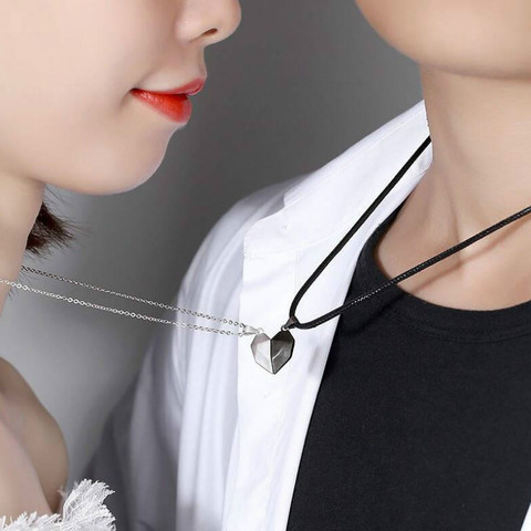 1 par pareja de moda te amo collar y pendiente Unisex amantes parejas joyería de moda accesorios de regalo Cadena de clavícula colgantes ► Foto 1/6