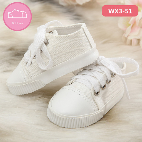 Zapatos para muñeca BJD de cuero PU para niños, zapatos para muñeca SD17 a la moda, color blanco, 1/3 ► Foto 1/6