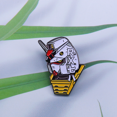 Gundam-pin esmaltado de robots gigantes, broche japonés de ciencia ficción ► Foto 1/2