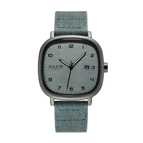 Julius Box-Reloj de pulsera de cuero para hombre, cronógrafo de cuarzo japonés con fecha automática, 4 colores ► Foto 1/6