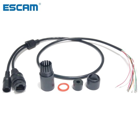 ESCAM-cámara de red IP CCTV POE, módulo PCB, cable de alimentación de vídeo, 65cm de largo, Terminlas RJ45 con conectores hembra, cable impermeable ► Foto 1/5