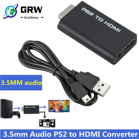 Portátil PS2 a HDMI 480i/480p/576i de Audio convertidor de vídeo de 3,5mm con soportes de salida de Audio todo PS2 modos de visualización PS2 a HDMI ► Foto 1/6