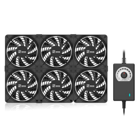 Máquina de minería Btc de gran volumen de aire, Kit de ventilador de refrigeración de servidor de alta velocidad, 12cm, 100V, 220V, chasis, estación de trabajo, armario, 120MM ► Foto 1/6