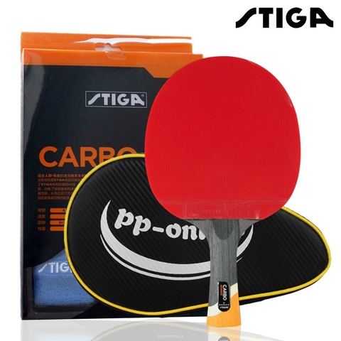 STIGA pro-raqueta De tenis De mesa, 6 estrellas, De carbono, auténtica, De alta calidad, raqueta De Ping Pong con soportes ► Foto 1/6