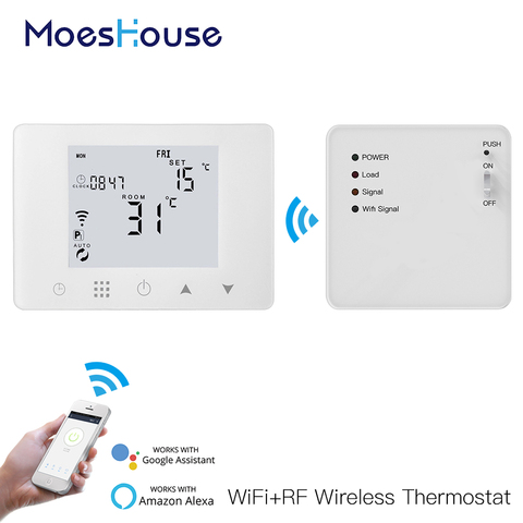 Termostato inteligente Wifi para calefacción de suelo y pared, Controlador de temperatura para gas y eléctrica, funciona con Alexa y Google Home ► Foto 1/6