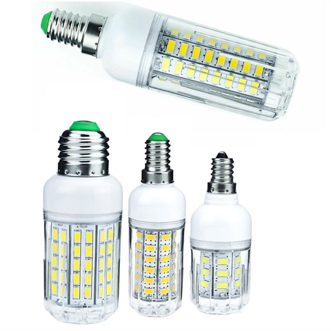 E27 lámpara LED E14 E12 bombilla LED SMD 5730 bombilla de maíz 24 36 48 56 69 72 lámpara colgante de LED vela luz LED para la decoración del hogar de la ampolla ► Foto 1/6