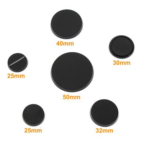 Bases redondas MB 40 uds, 25mm/30mm/32mm/40mm/50mm, Bases para juego de guerra y juegos de mesa ► Foto 1/6