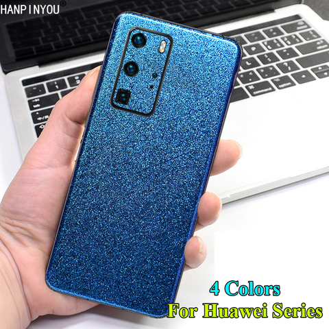 Para Huawei P30 P40 P20 Pro Lite Nova 3e 4e trasera de brillo cubierta Bling diamante proteger la piel etiqueta engomada de la película de guardia ► Foto 1/6