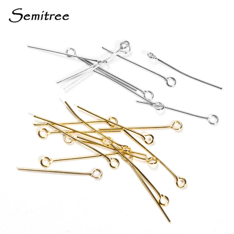 Semitree-ganchos de acero inoxidable para ojos, alfileres de Color oro para ojos de 100mm, accesorios de pendientes DIY para fabricación de joyas artesanales a mano, 20/30mm, 0,6 Uds. ► Foto 1/5