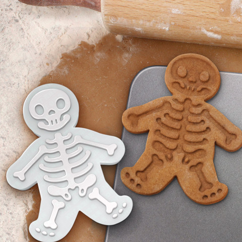 Cortador de galletas de azúcar con estampado de calavera para Halloween, molde de galletas de jengibre para hombre, herramientas de cocina para hacer galletas a presión ► Foto 1/6