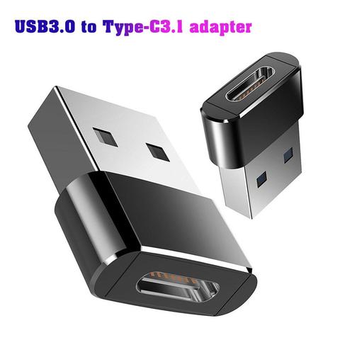 USB 3,0 tipo A macho A USB 3,1 tipo C hembra Adaptador convertidor conector tipo-c USB carga estándar transferencia de datos ► Foto 1/6