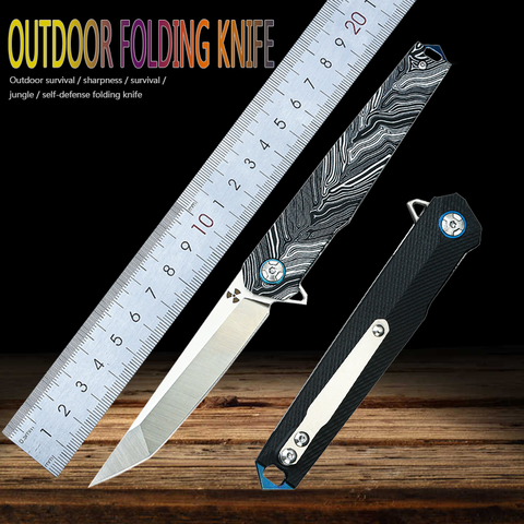 Jungle Blade-cuchillo plegable portátil de alta dureza para exteriores, cuchillo de fruta de alta gama, cuchillo de bolsillo de autodefensa, tácticas EDC ► Foto 1/6