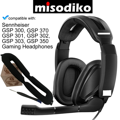 Almohadillas de repuesto misodiko para auriculares Sennheiser GSP 370 300 301 302 303 350, almohadillas de repuesto para auriculares ► Foto 1/6