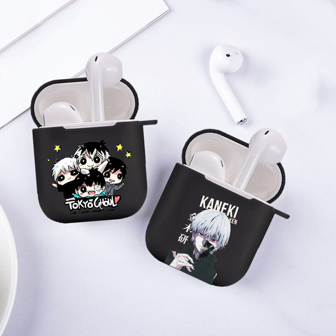 Tokyo Ghoul-funda trasera Kaneki Ken para Airpods, auriculares Bluetooth inalámbricos con carcasa, funda protectora para auriculares ► Foto 1/6