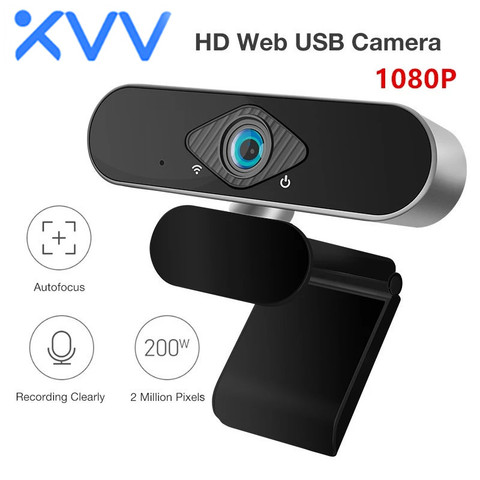 Xiaovv-cámara web 1080P con micrófono, gran angular de 150 °, USB, HD, ordenador portátil, Webcast para Zoom, YouTube, Skype, FaceTime ► Foto 1/6